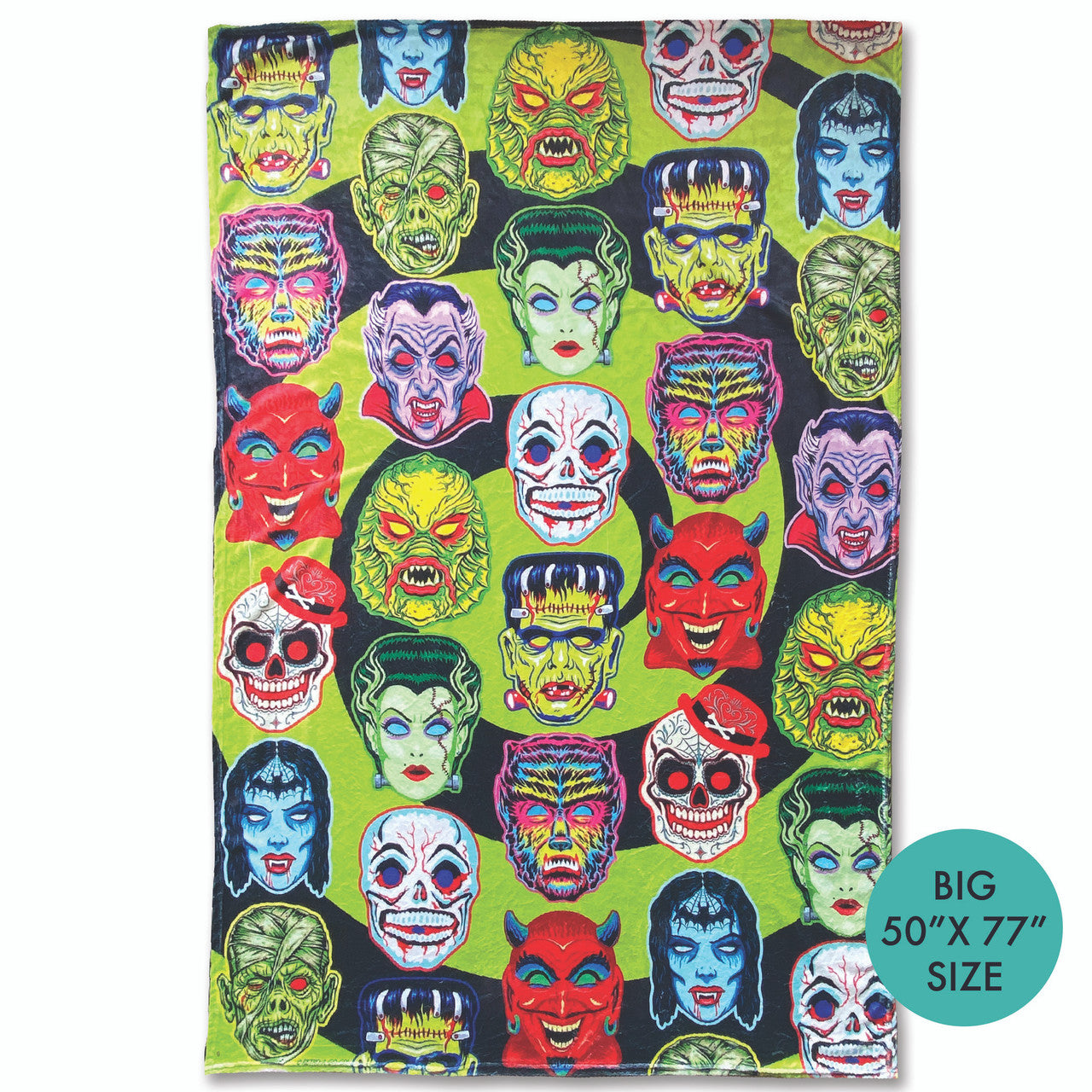Monster-rama Plush Throw Blanket
