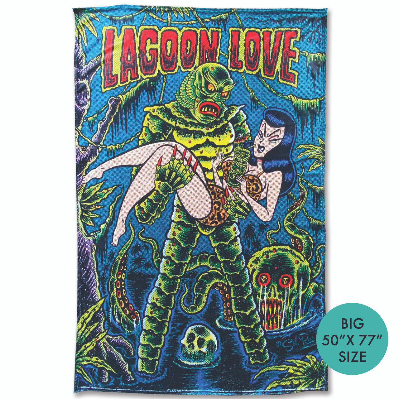 Sol Rac "Lagoon Love" Plush Throw Blanket