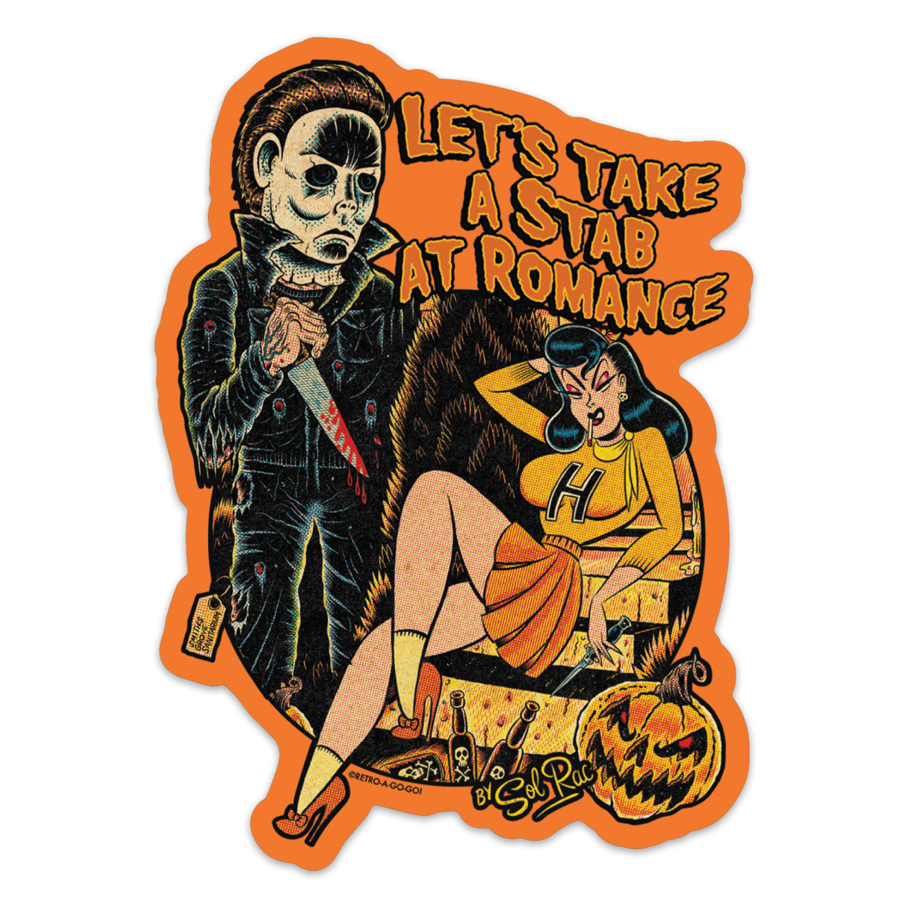 Let's Take A Stab At Romance Vinyl Sticker