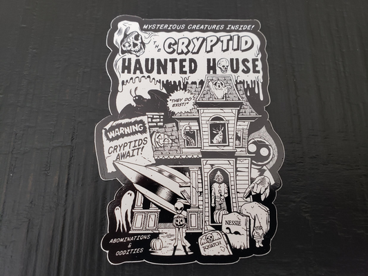 Cryptid Haunted House Sticker