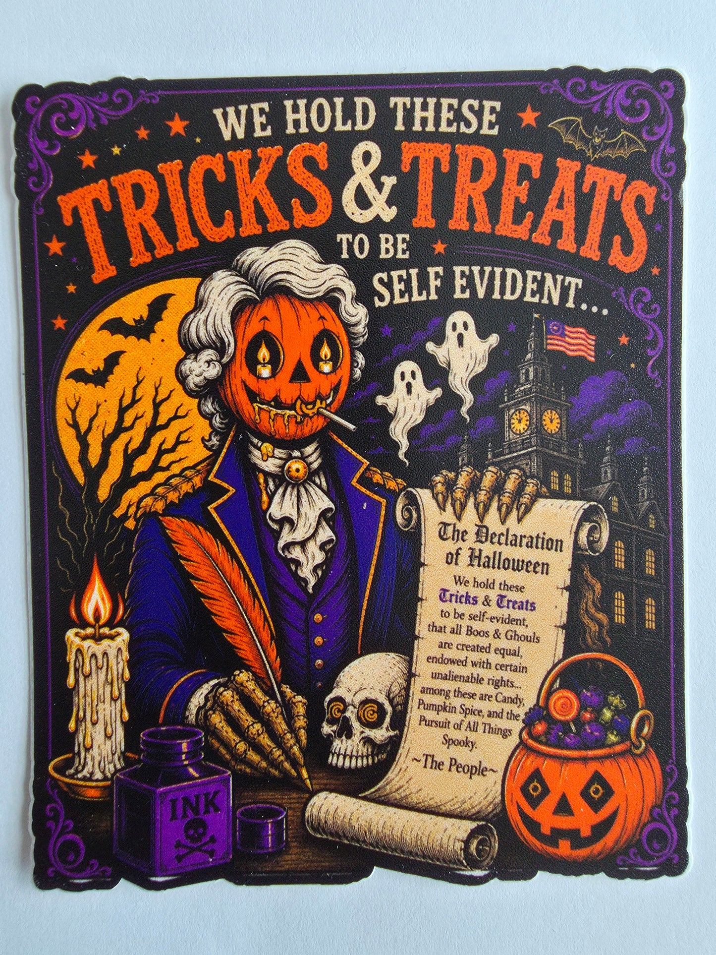 Declaration Of Halloween Sticker