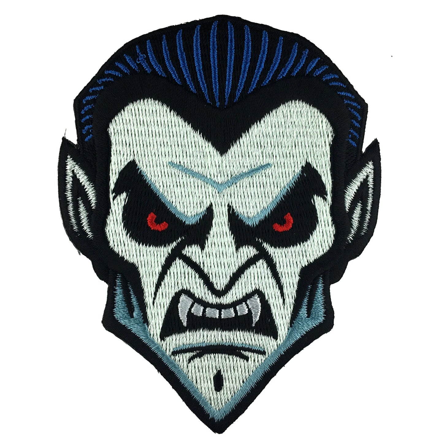 Dracula Head Embroidered Patch