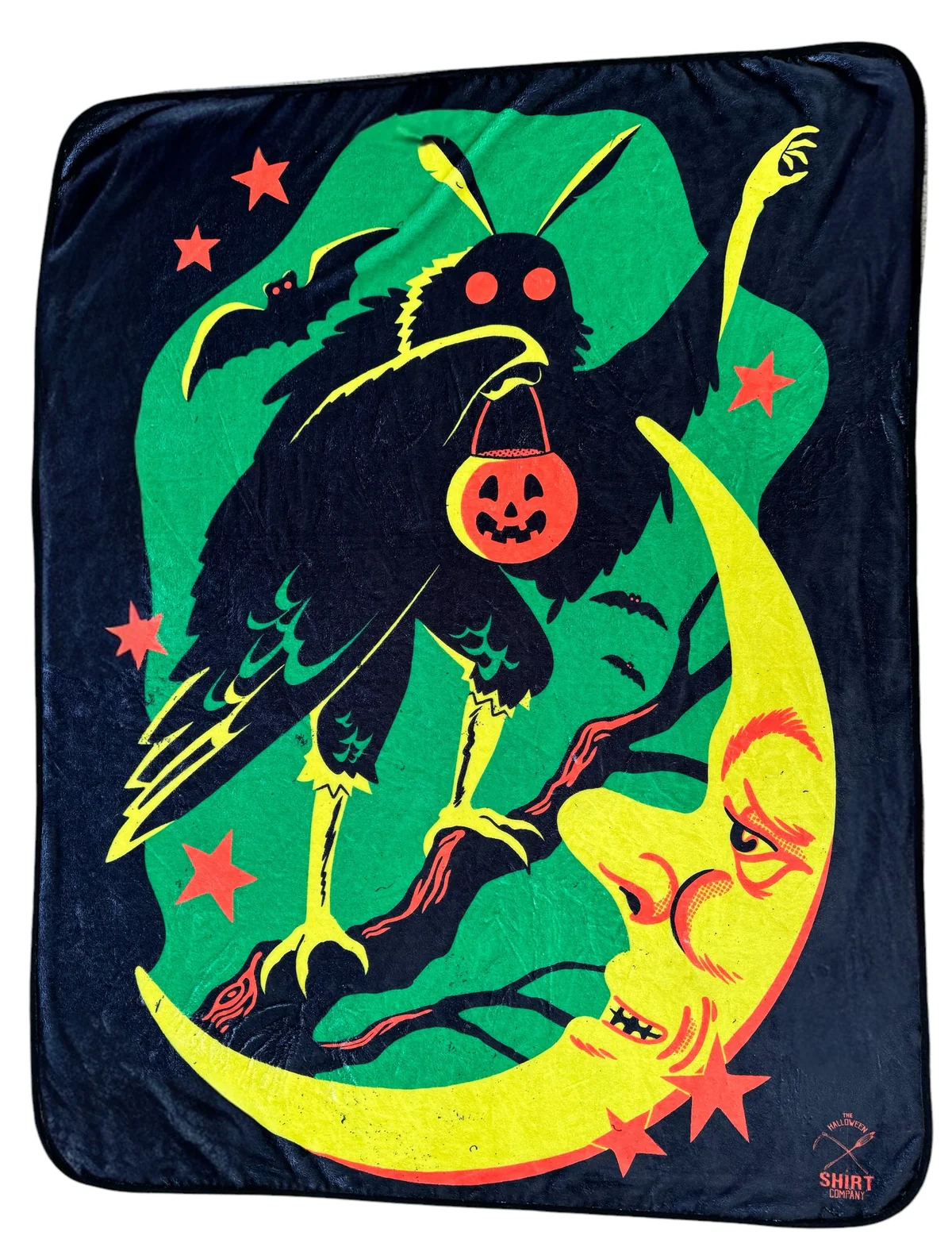 Mothman Cryptid Fuzzy Throw Blanket (63x50)