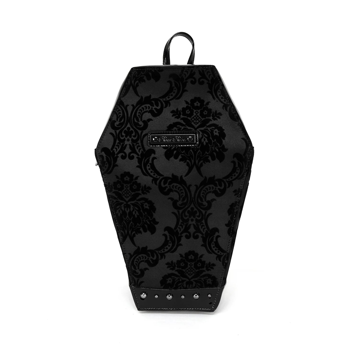 Damask Coffin Backpack In Black (Ships 4/4)