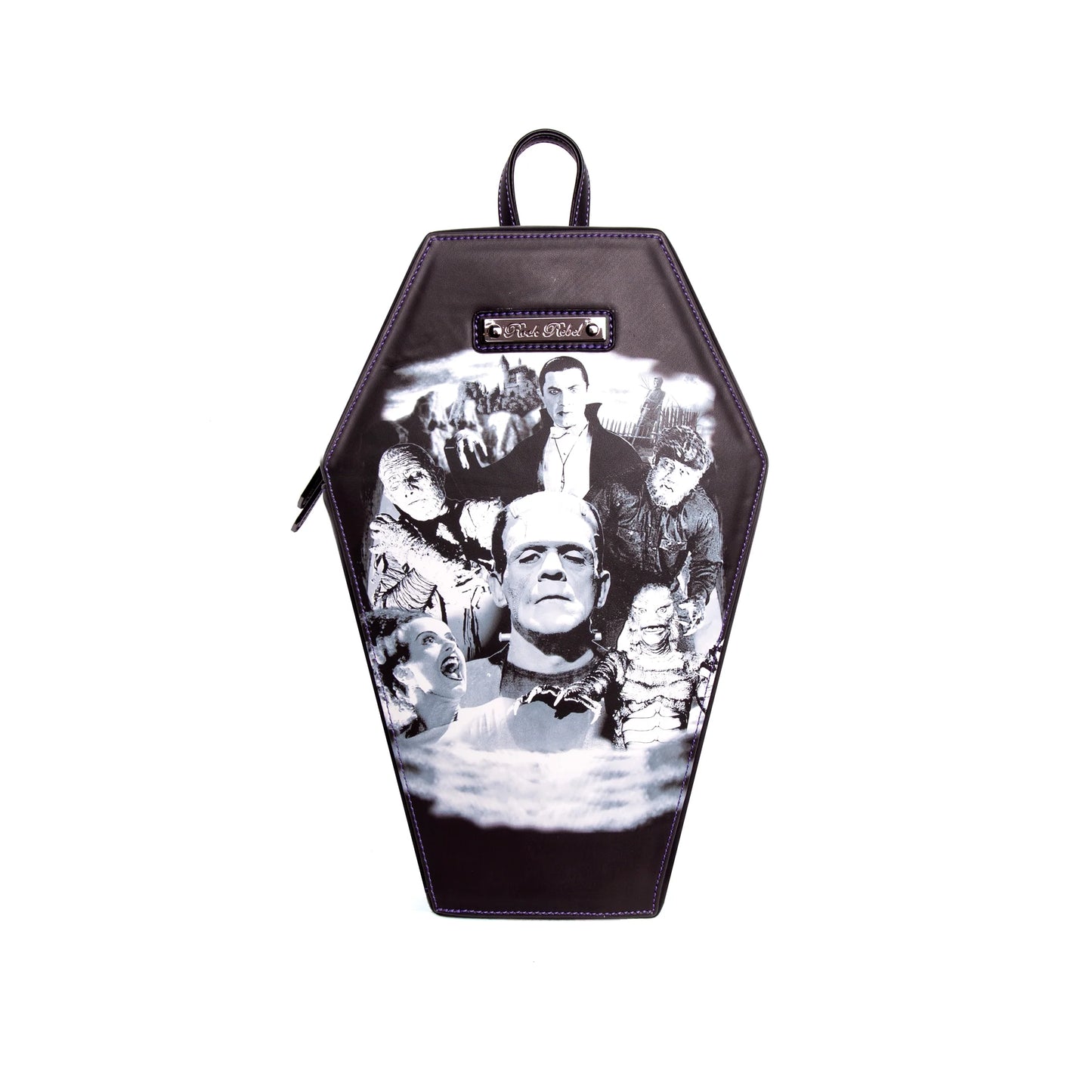 Monster Collage Coffin Backpack