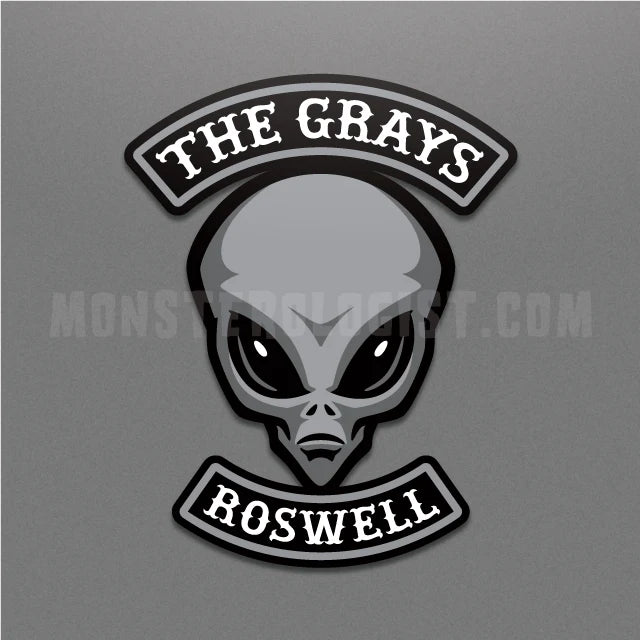 The Grays Motorcycle Club Alien Sticker