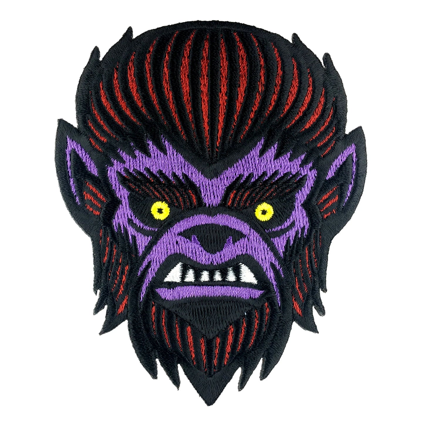 Wolf Man Head Embroidered Patch