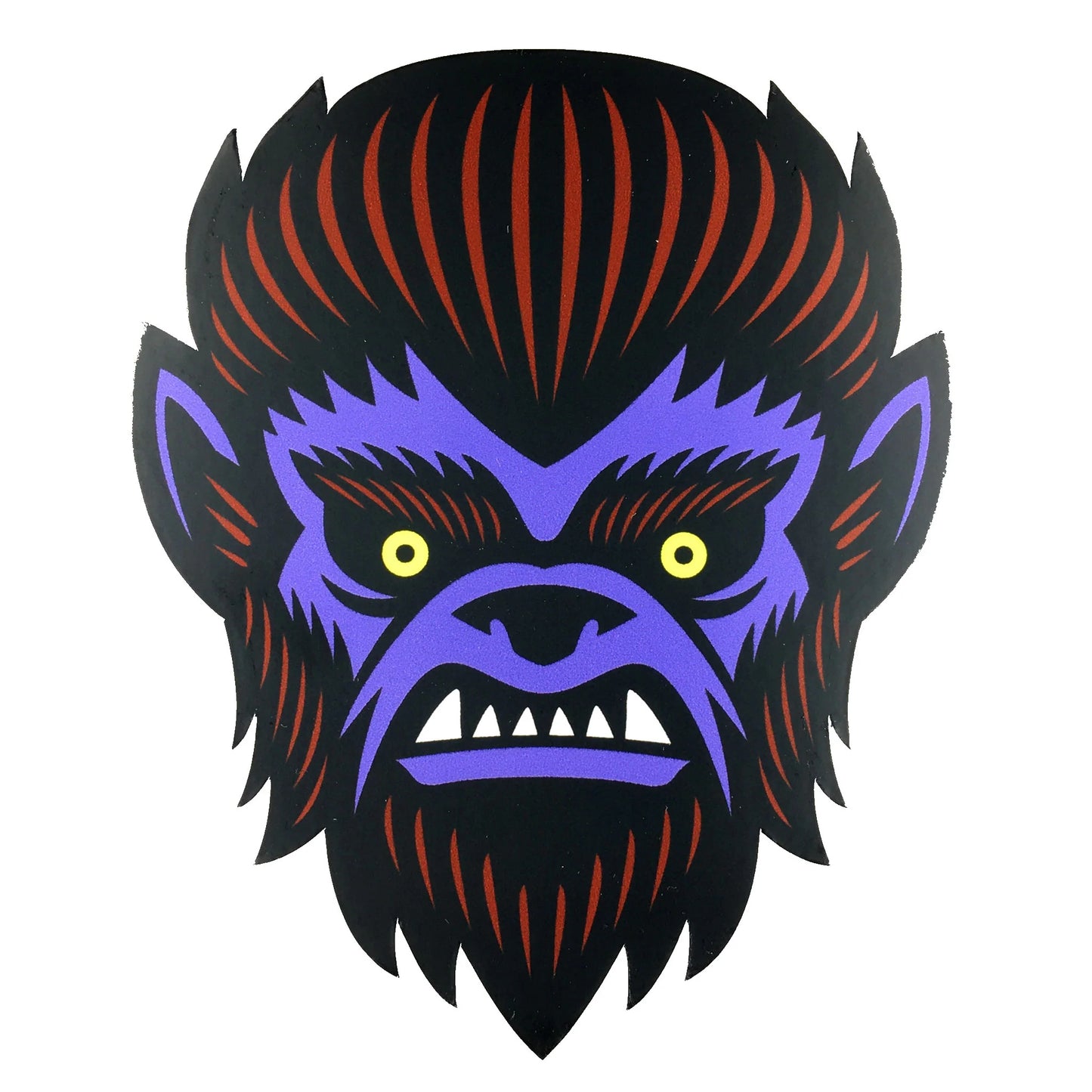 Wolf Man Head Sticker