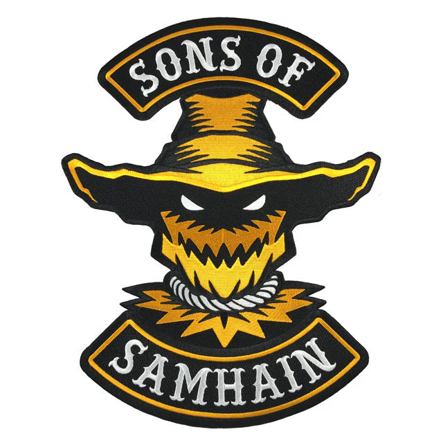 Sons Of Samhain Scarecrow Halloween Biker Back Patch