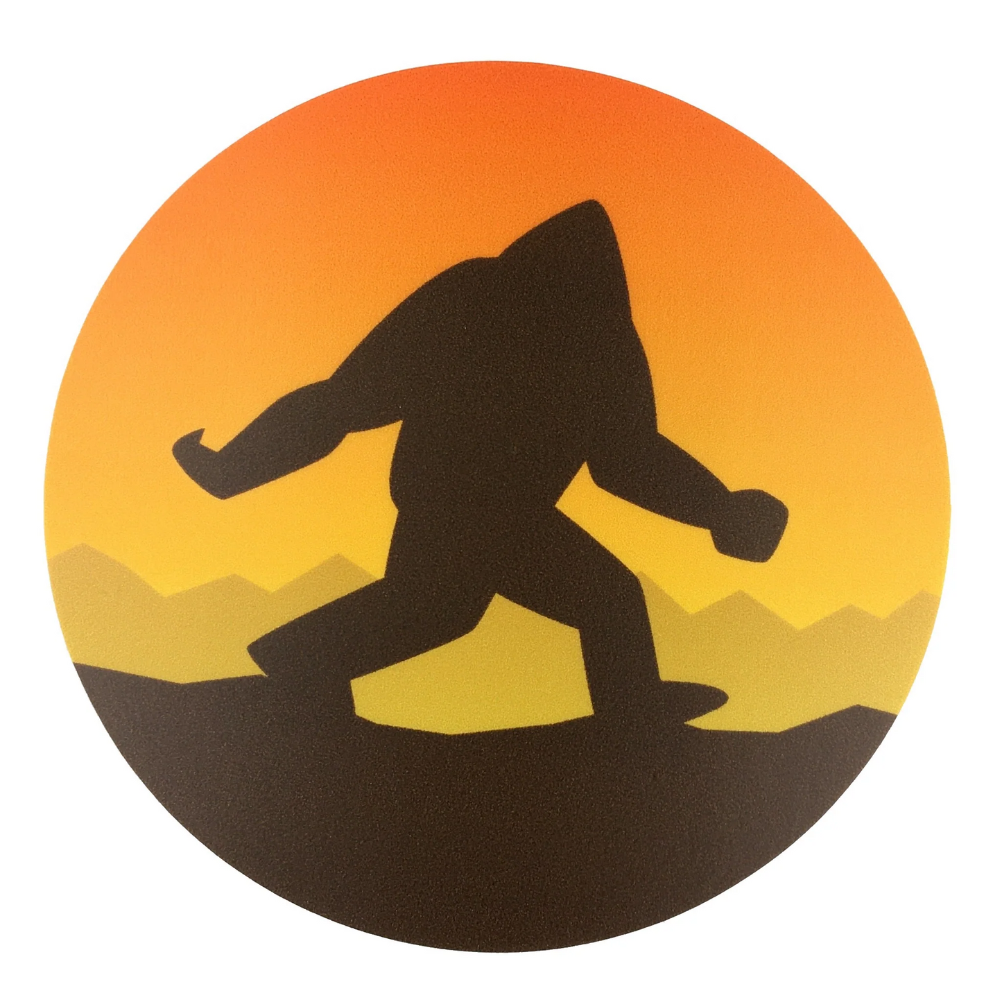 Bigfoot Sunset Minimalist Cryptozoology Travel Sticker