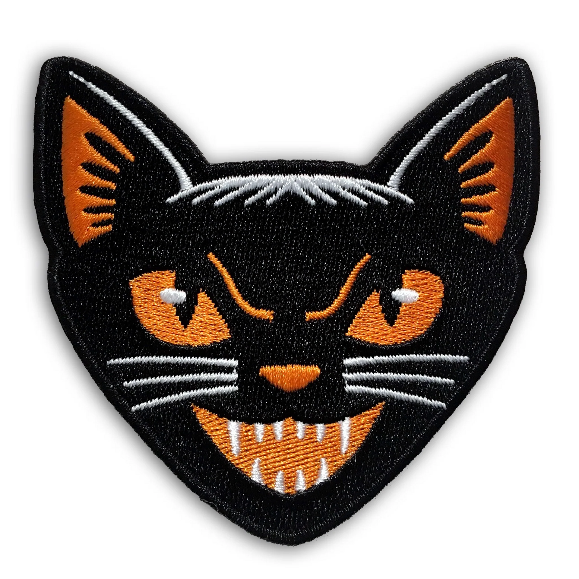 Black Cat Vintage Style Halloween Patch – Monster City Madhouse
