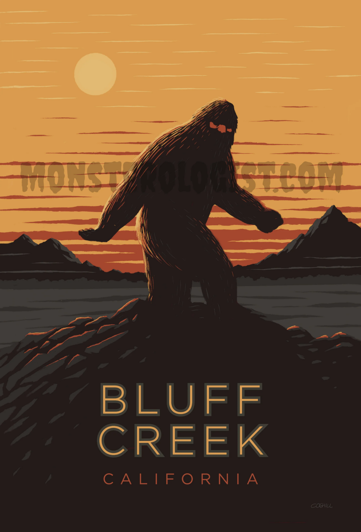 Bluff Creek, California Travel Poster Print 6x9