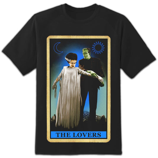 Bride and Frankenstein Tarot Card Shirt