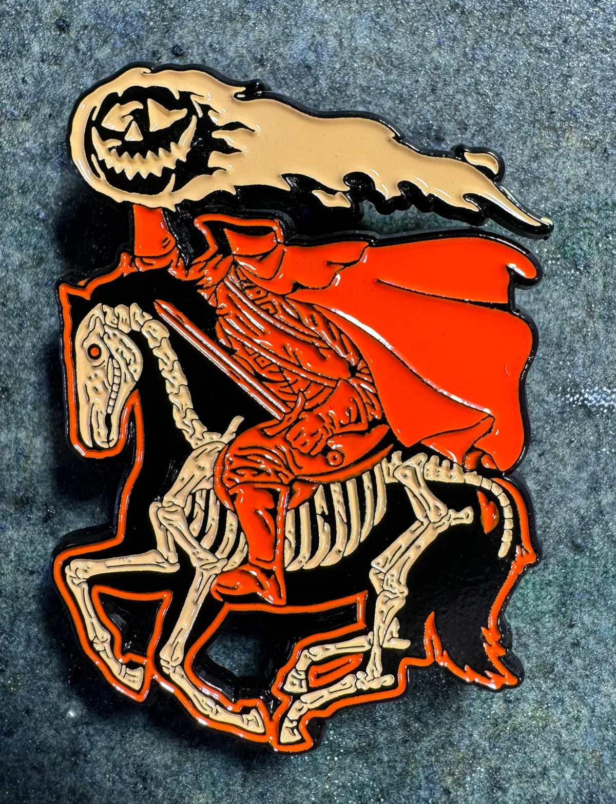 Headless Skelly Horseman Pin 2"