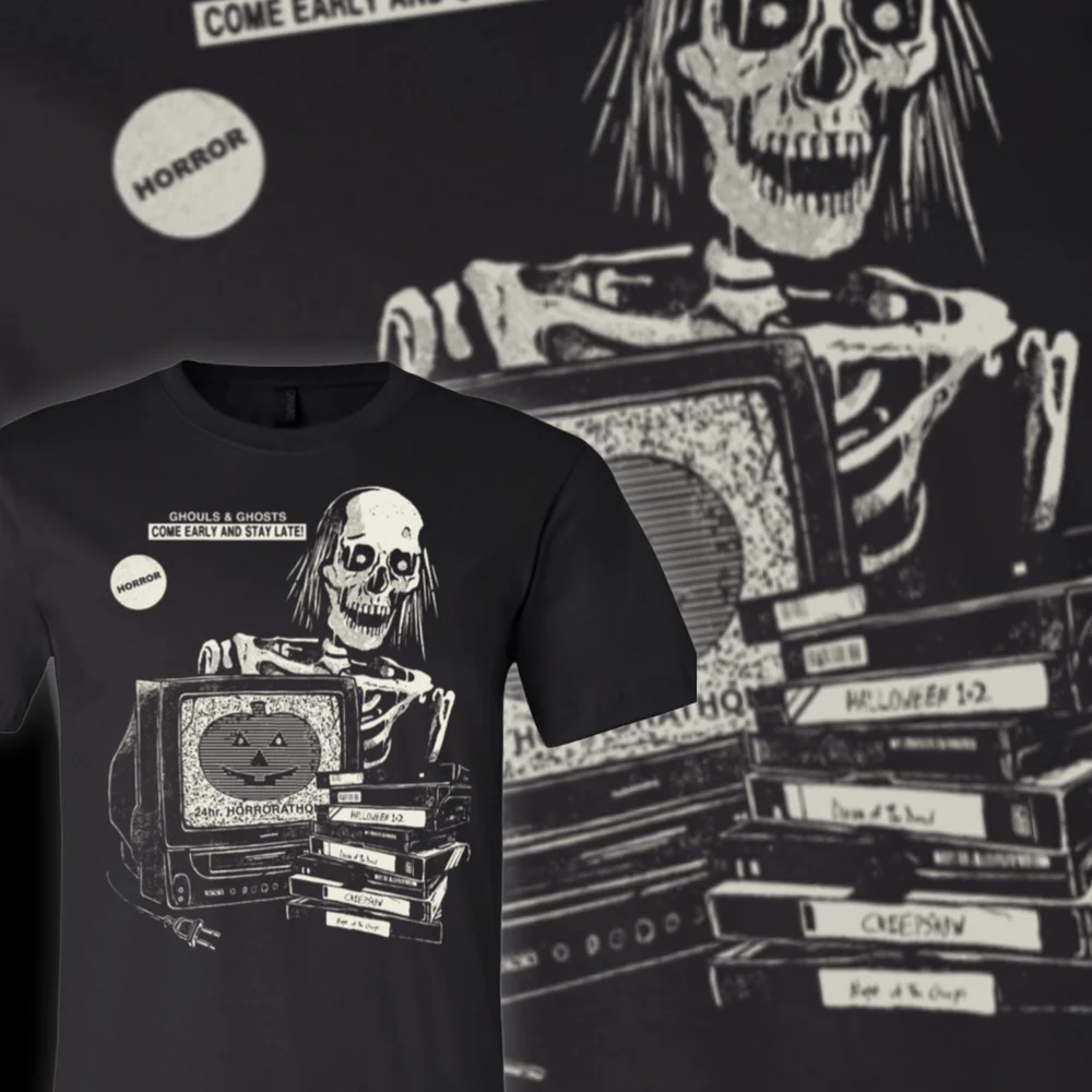 Horrorathon Skeleton Tee