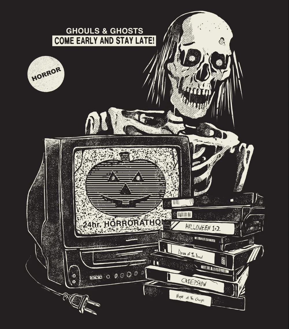 Horrorathon Skeleton Tee