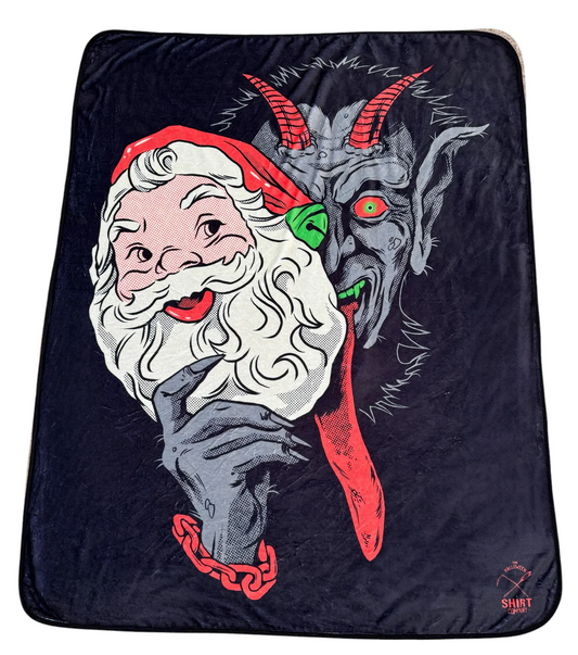 Krampus Claus Fuzzy Throw Blanket (63x50) {SHIPS NOV. 2OTH}