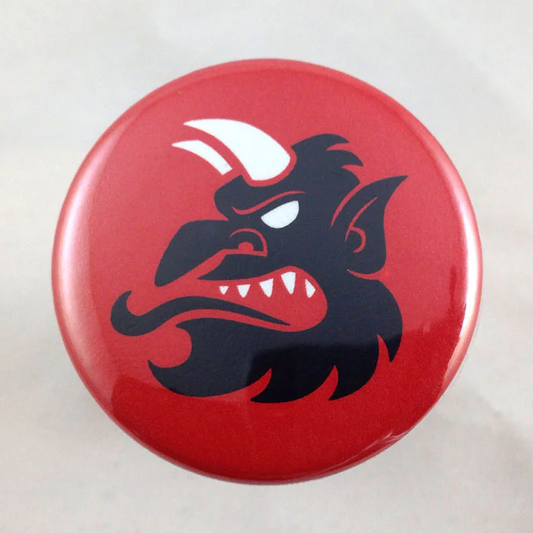 Krampus Head Profile Button