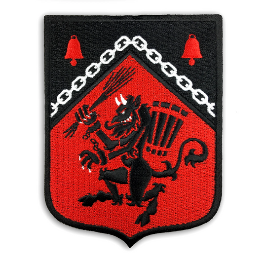 Krampus Rampant Heraldic Shield Embroidered Patch