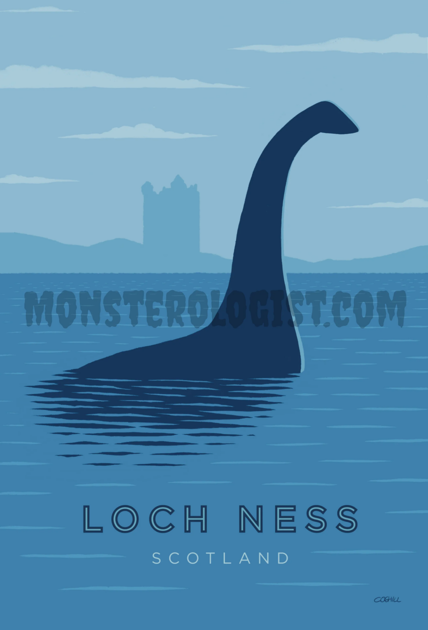 Loch Ness, Scotland Travel Poster Print 6x9