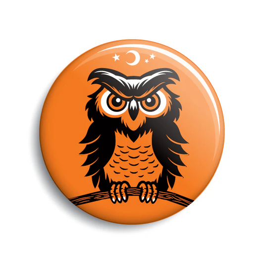 Owl Halloween Button