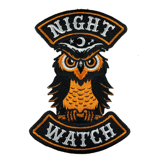 Night Watch Owl Halloween Biker Patch