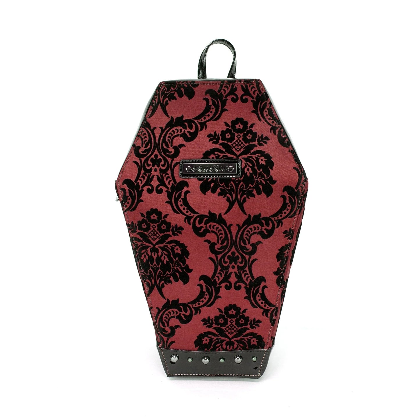 Damask Coffin Backpack In Red