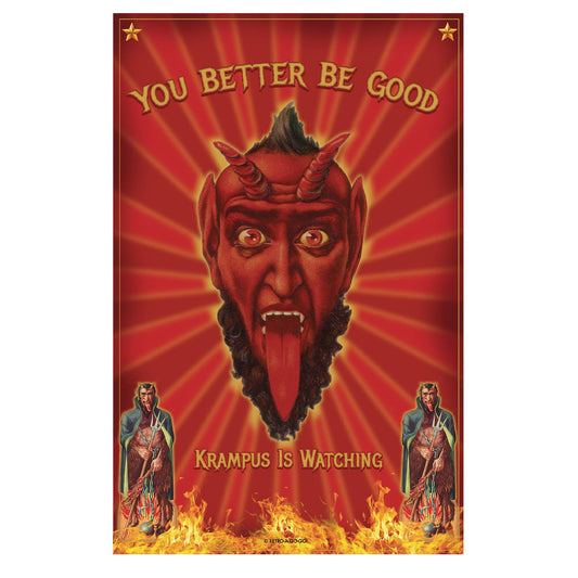 Krampus You Better Be Good Plush Throw Blanket