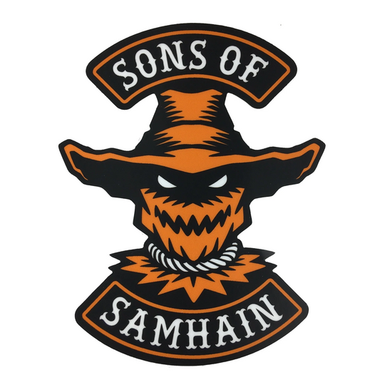 Sons Of Samhain Scarecrow Motorcyle Club Halloween Sticker