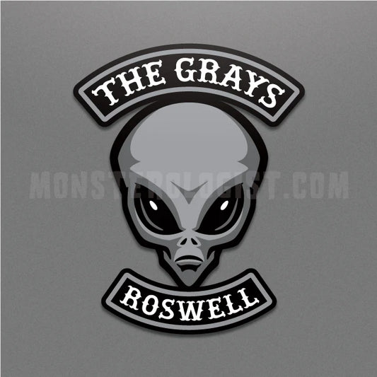The Grays Motorcycle Club Alien Sticker
