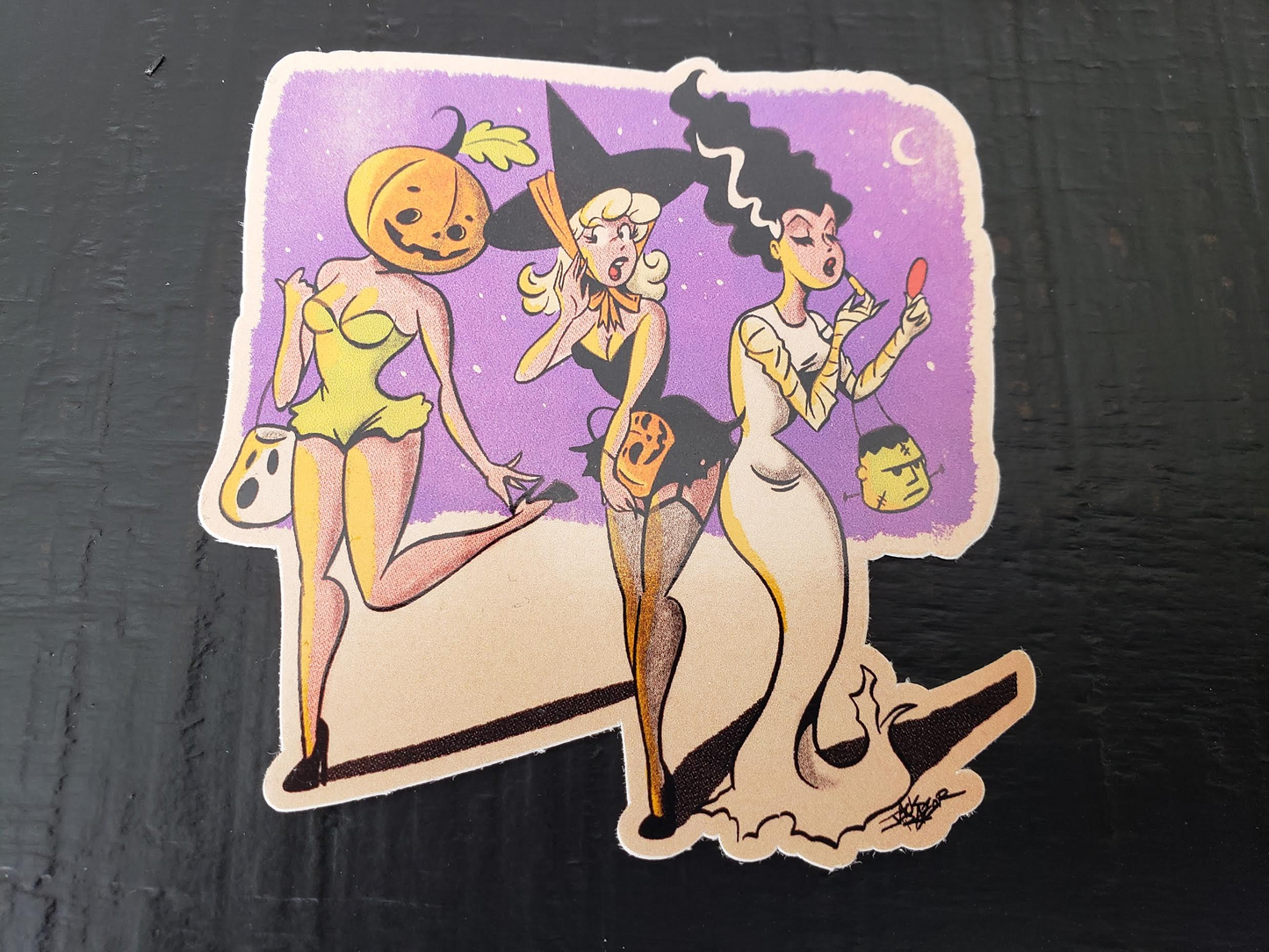 Trick Or Treat Ladies Sticker