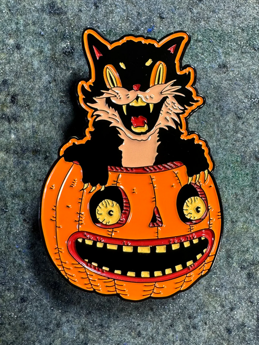 Vamp Kitty Enamel Pin 2"