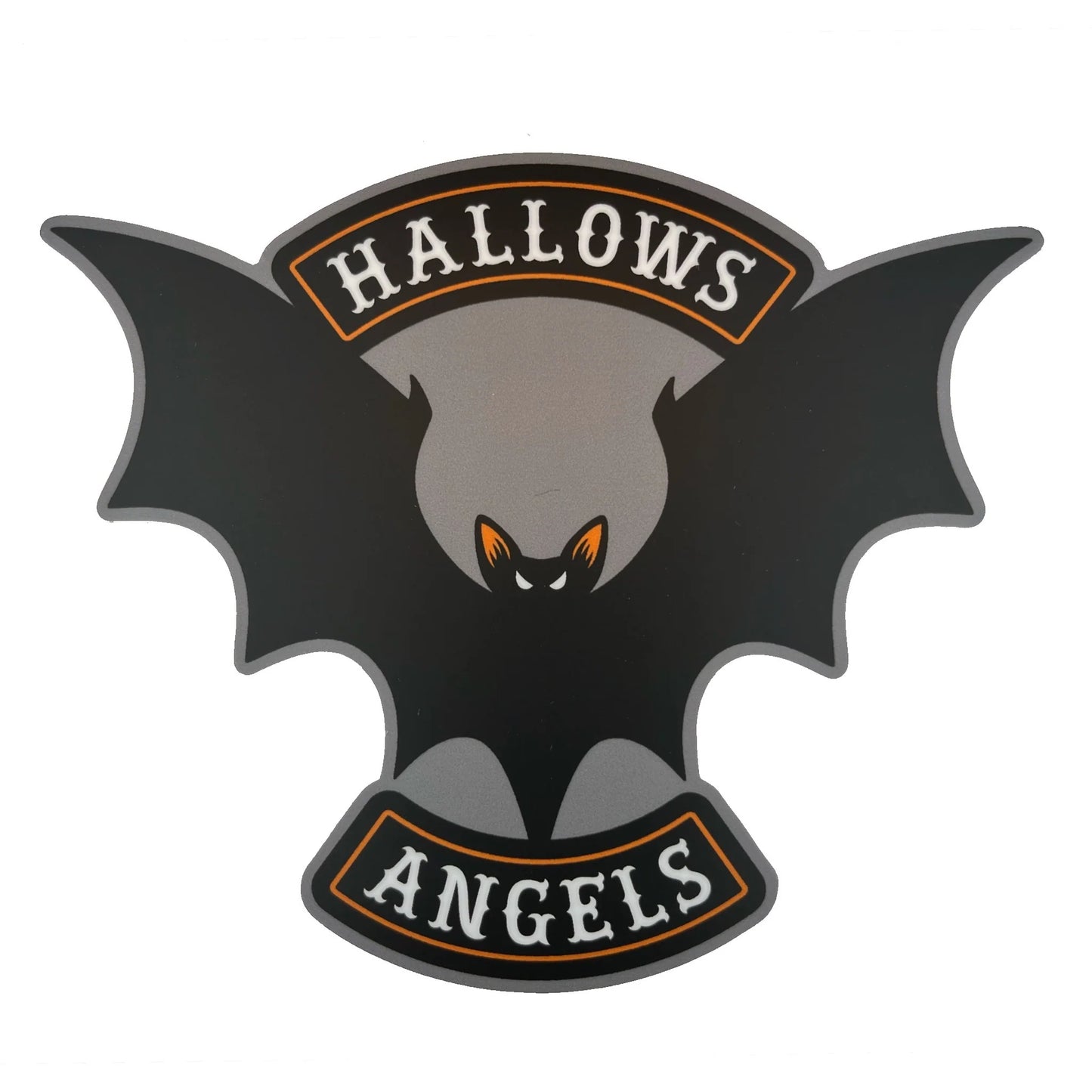 Hallows Angels Vampire Bat Motorcycle Club Halloween Sticker