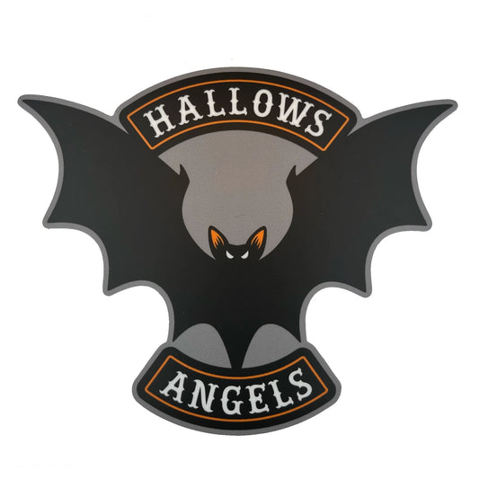 Hallows Angels Vampire Bat Motorcycle Club Halloween Sticker