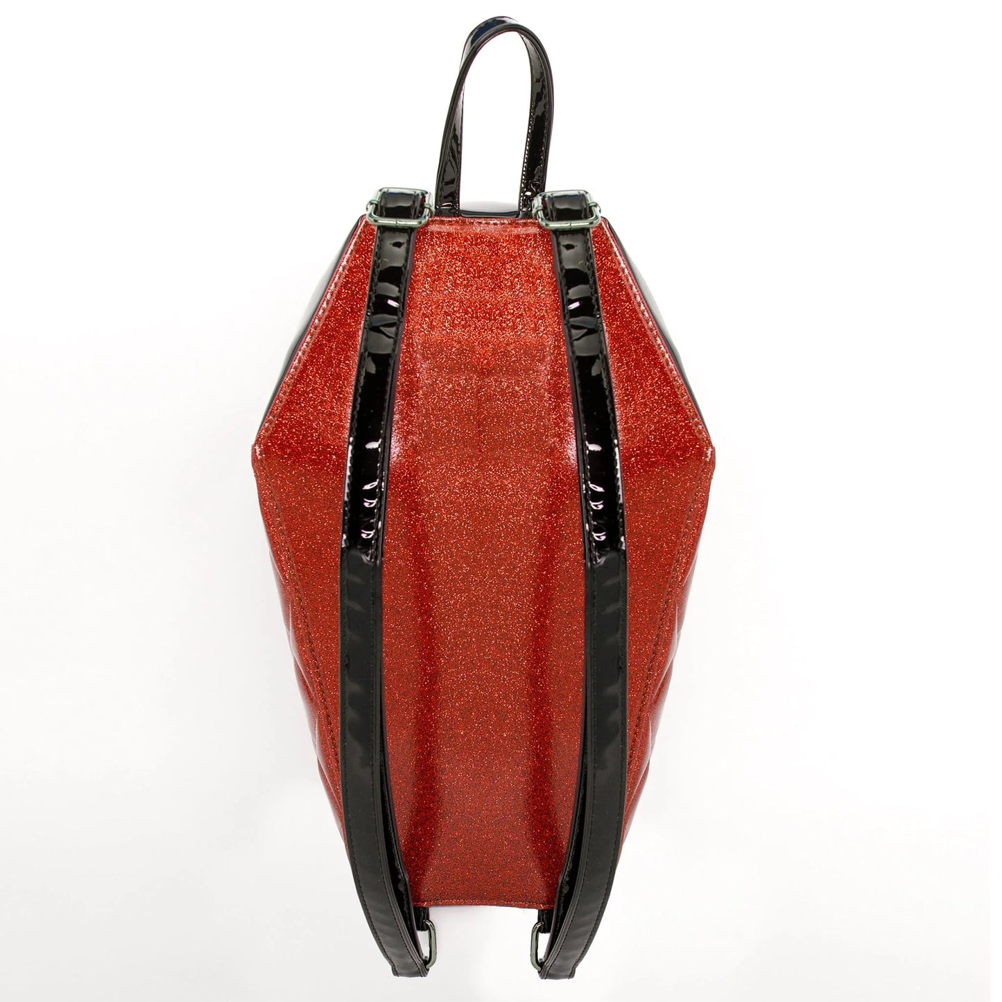 Mina Quilted Coffin Backpack In Red