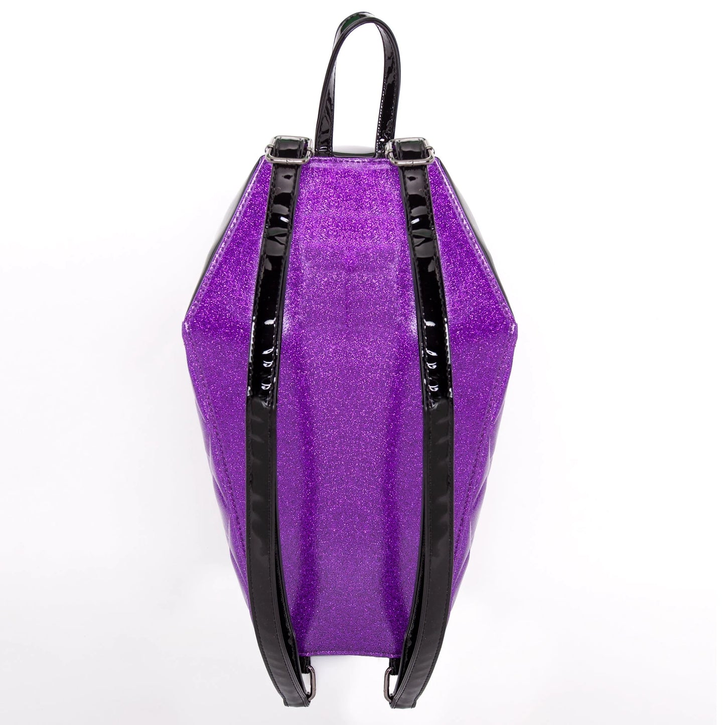 Mina Quilited Coffin Backpack In Purple