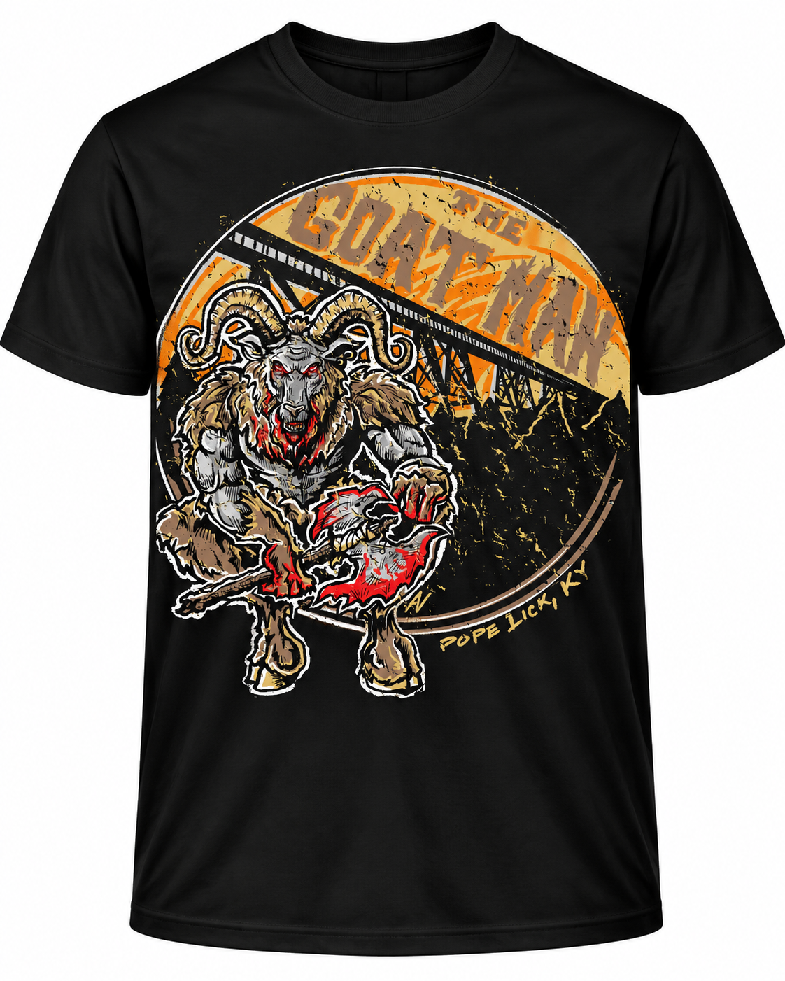 Goat Man Shirt | Pope Lick Cryptid Horror Tee