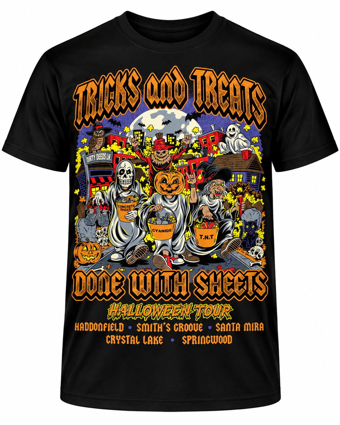 TRICKS And TREATS Shirt | Halloween Horror Rock Tee